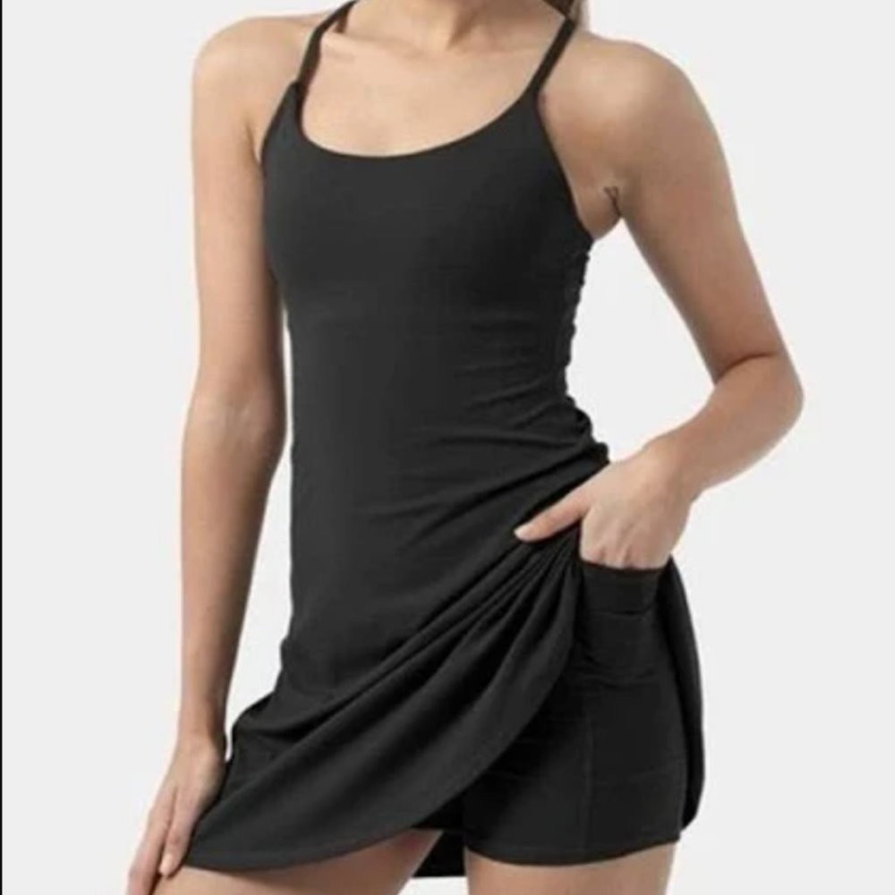 NWT Halara Black Exercise Dress Small